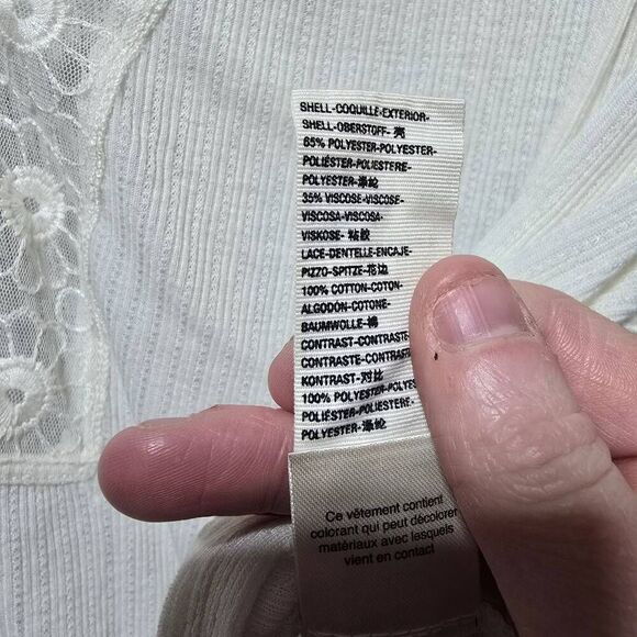 Free People Angel Food Lola Laced Ivory Top Size Medium - Picture 5 of 5